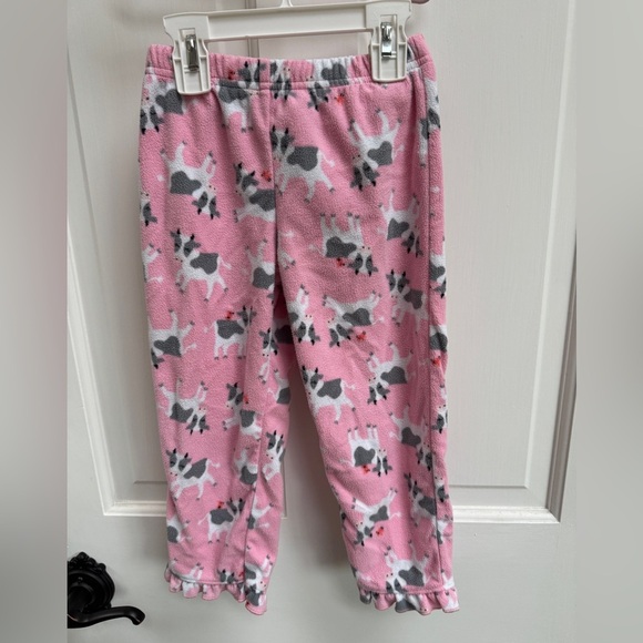Simple Joys by Carter's 4T Girls Fleece Pajama Bottoms with Cows - Picture 1 of 5